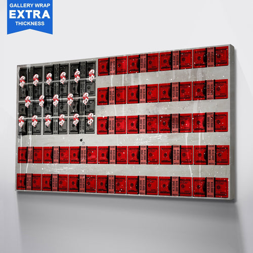 American Flag Art Modern/Pop Culture Canvas Wall Art 