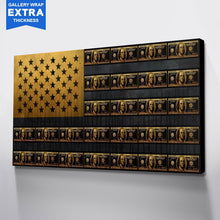 Load image into Gallery viewer, Dollar Sign Modern Motivational Canvas Art &quot;American Dream (Gold Edition)&quot; by IKONICK

